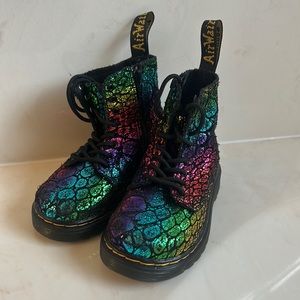Dr martens - 1460 Pascal T Rainbow Sparkle metallic boots